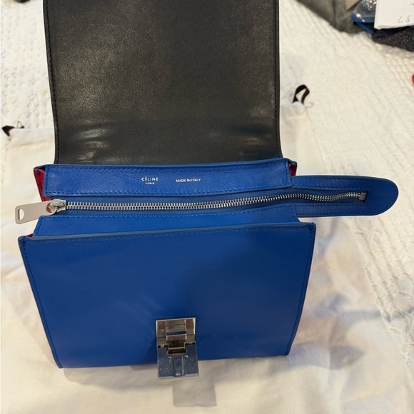 Celine  trapeze bag, blue, red and black - Picture 4 of 11